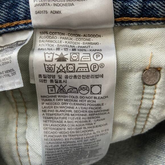 Men's Blue Straight Jeans - Picture 4 of 6